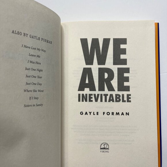We Are Inevitable Book by Gayle Forman Signed Edition YA Fiction Romance - Picture 5 of 5